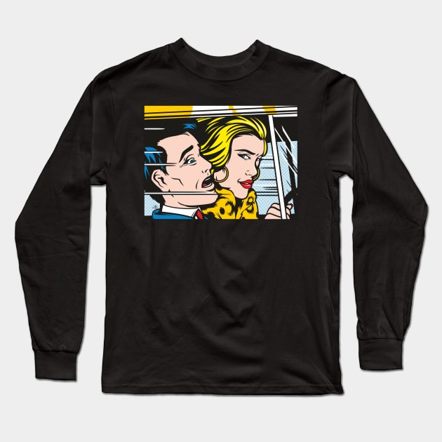 Back In The Car Long Sleeve T-Shirt by Jamie Lee Art